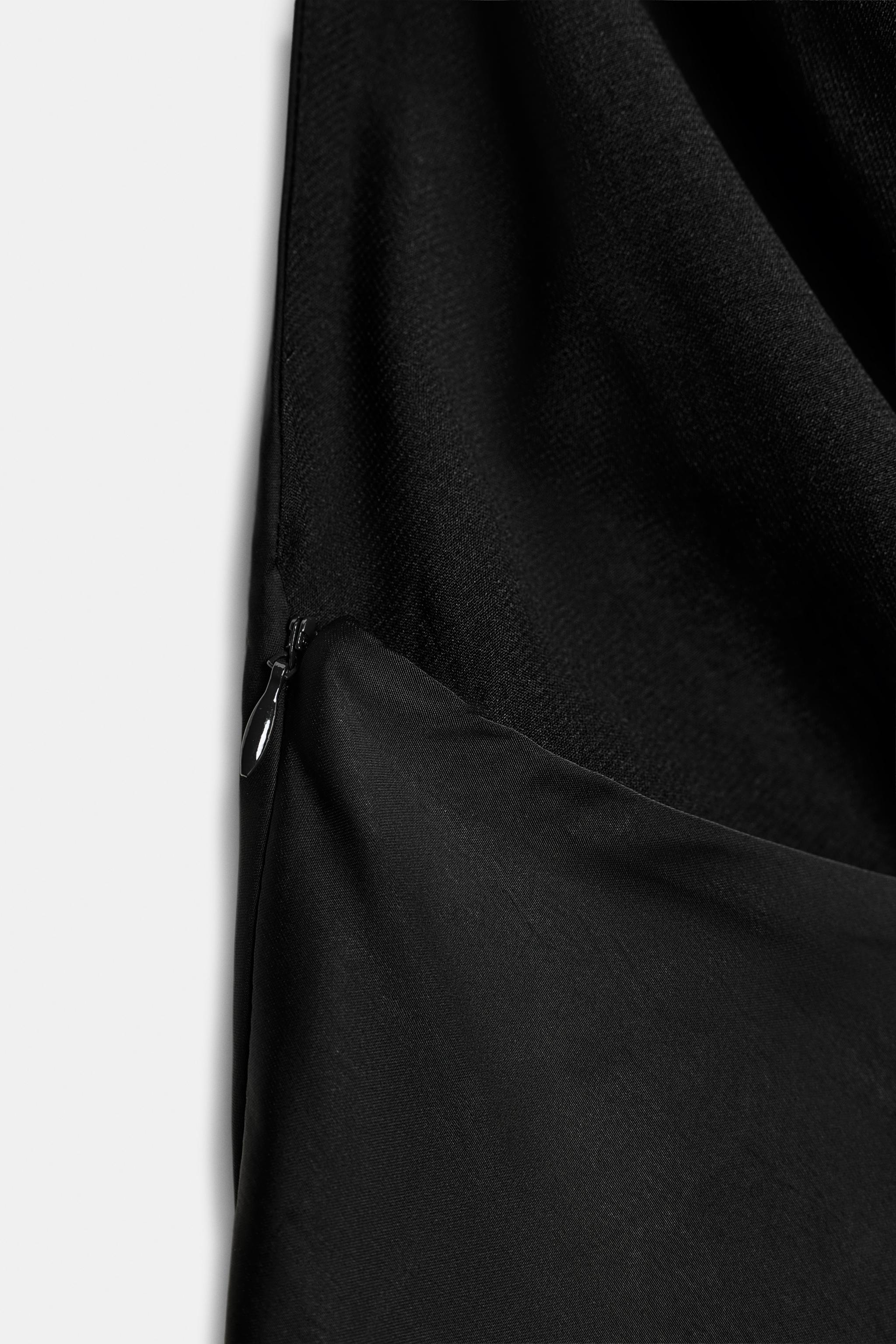 SATIN EFFECT SCARF BEADED TOP